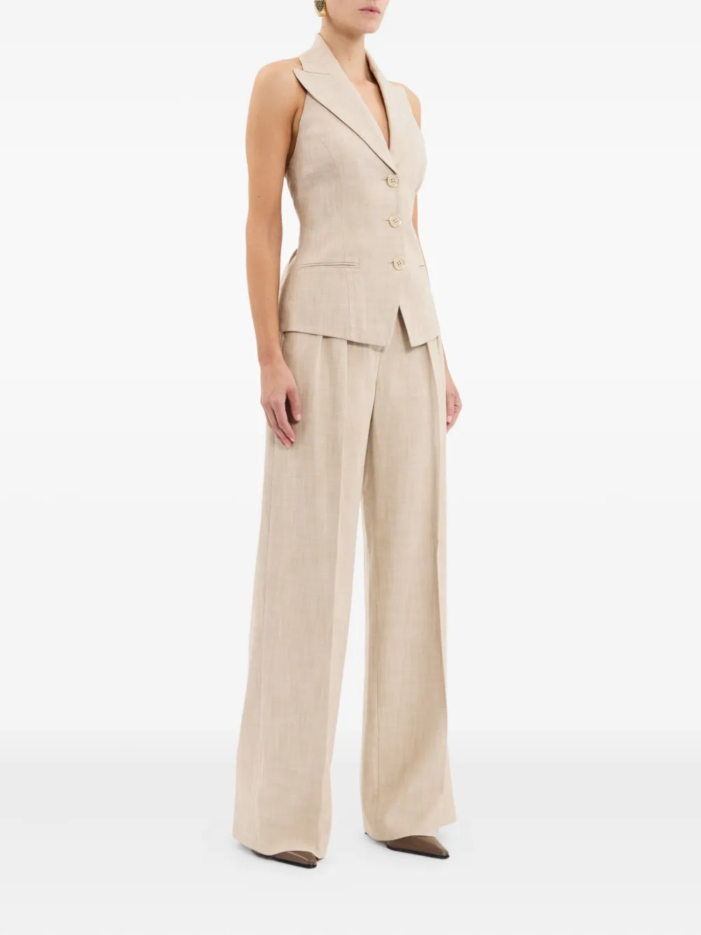 Rebecca Vallance Andy Pleated Trousers In White