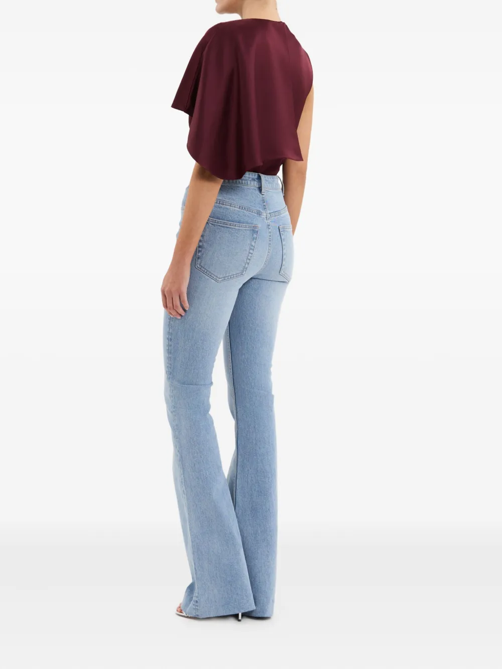 Rebecca Vallance Avalon Draped One-shoulder Top In Red