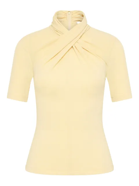 Rebecca Vallance twist-neck short-sleeved blouse