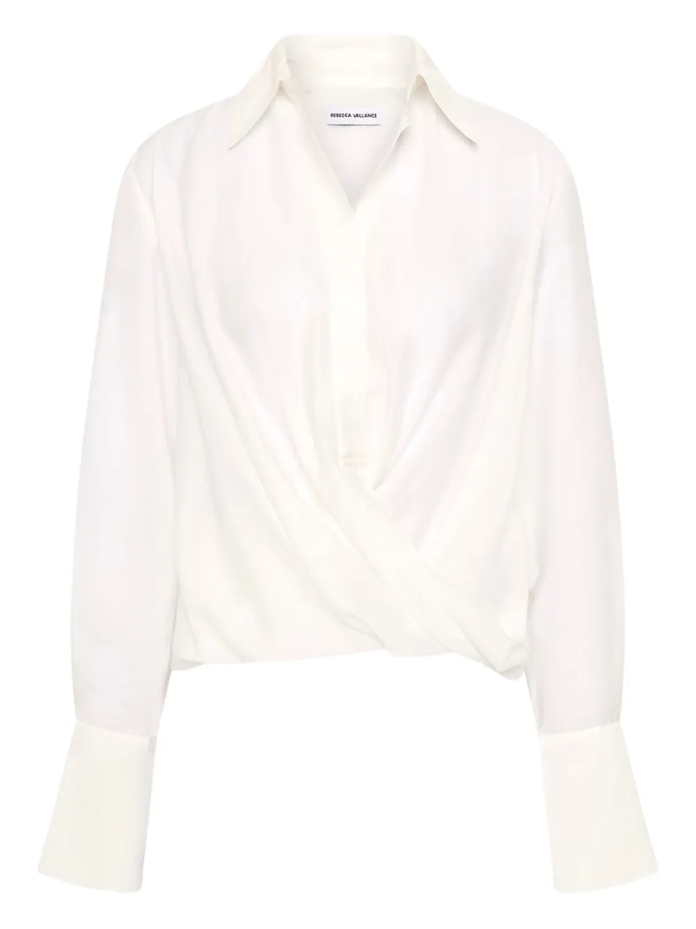 Rebecca Vallance Noor wikkelblouse met kraag Wit