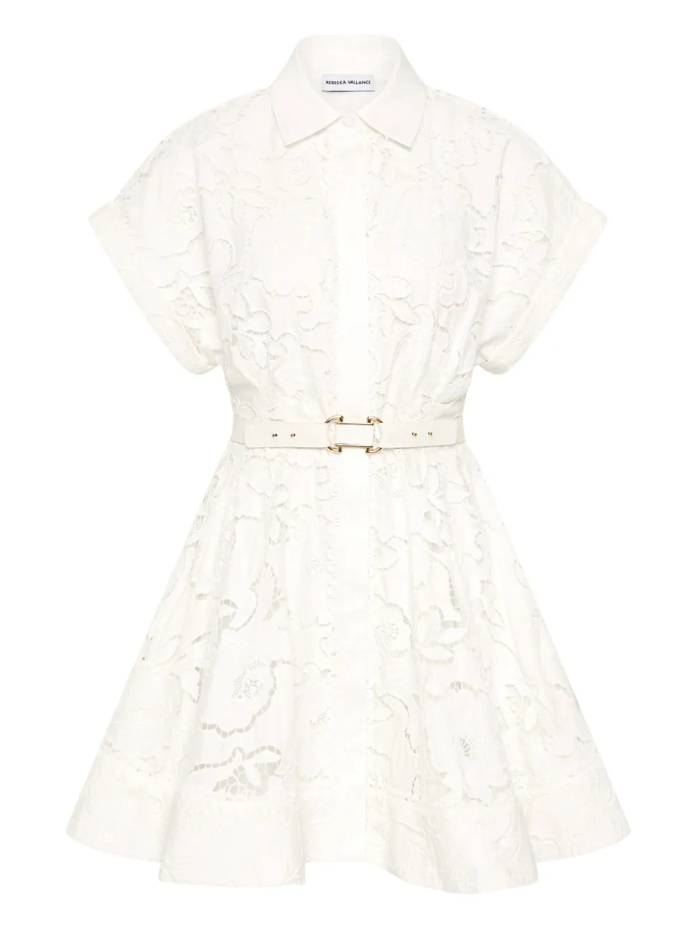 Rebecca Vallance フローラルレース ミニドレス - ホワイト