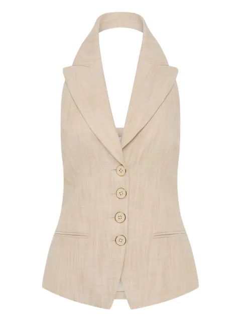 Rebecca Vallance Andy halterneck buttoned vest