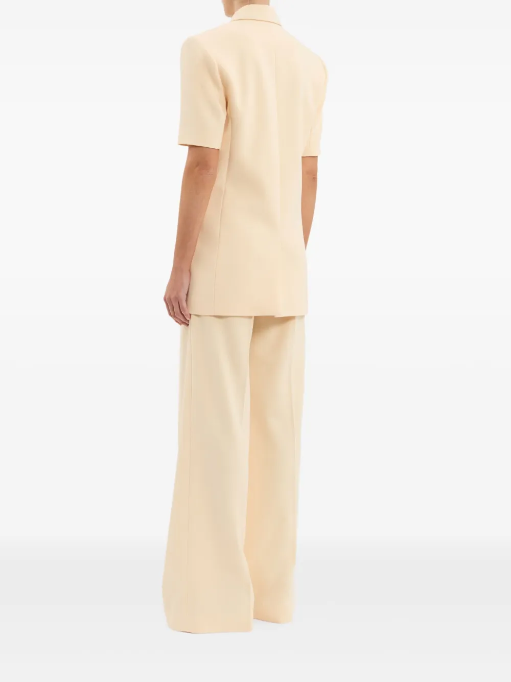 Rebecca Vallance short-sleeve double-breasted blazer Geel