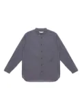 Diomene Mandarin-collar patch-pocket shirt - Grey