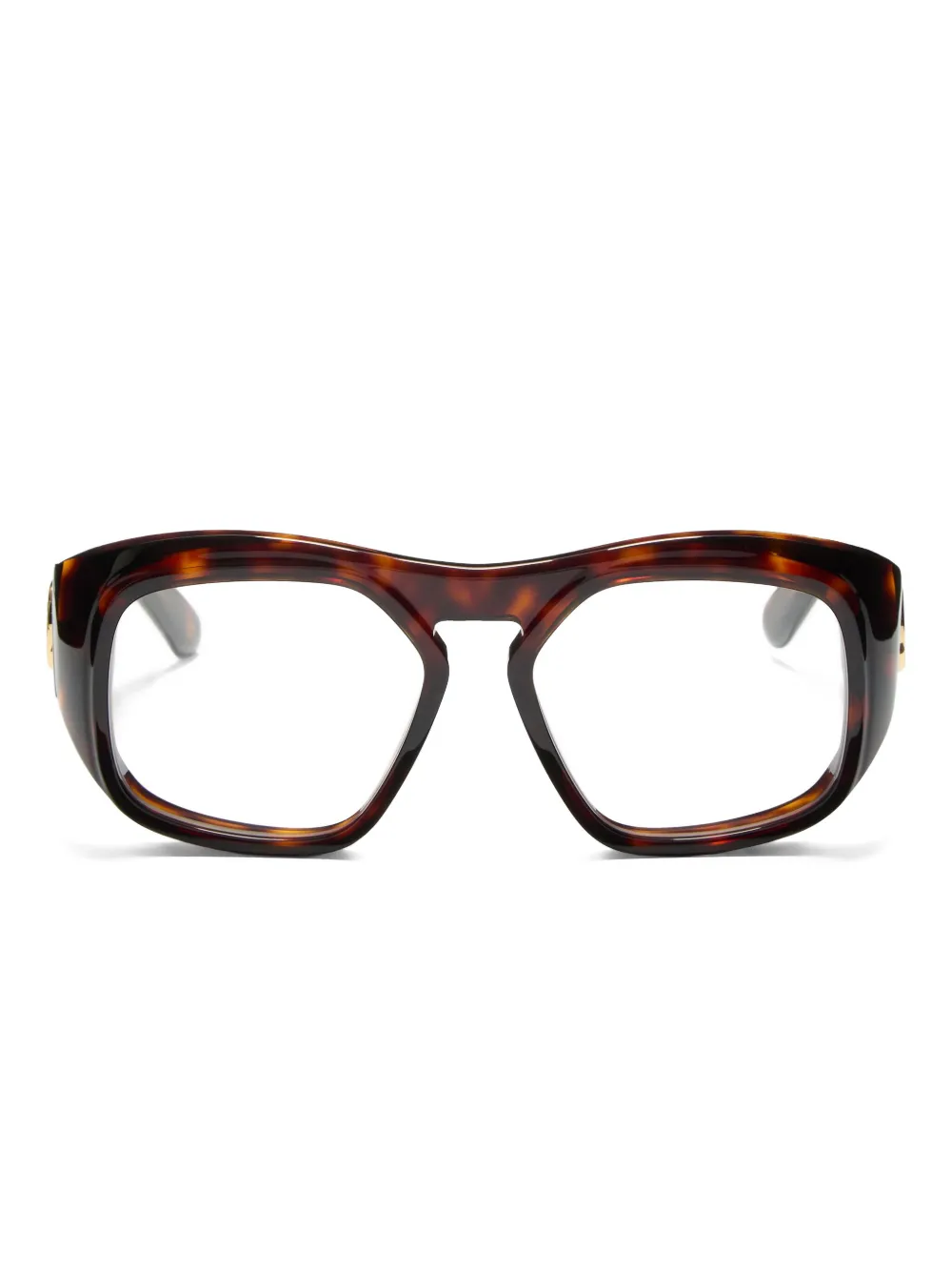 VALENTINO GARAVANI EYEWEAR VLogo Signature zonnebril met geometrisch montuur Bruin