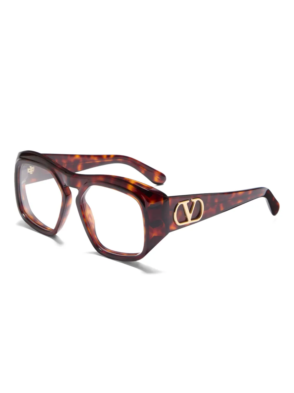 VALENTINO GARAVANI EYEWEAR VLogo Signature zonnebril met geometrisch montuur Bruin