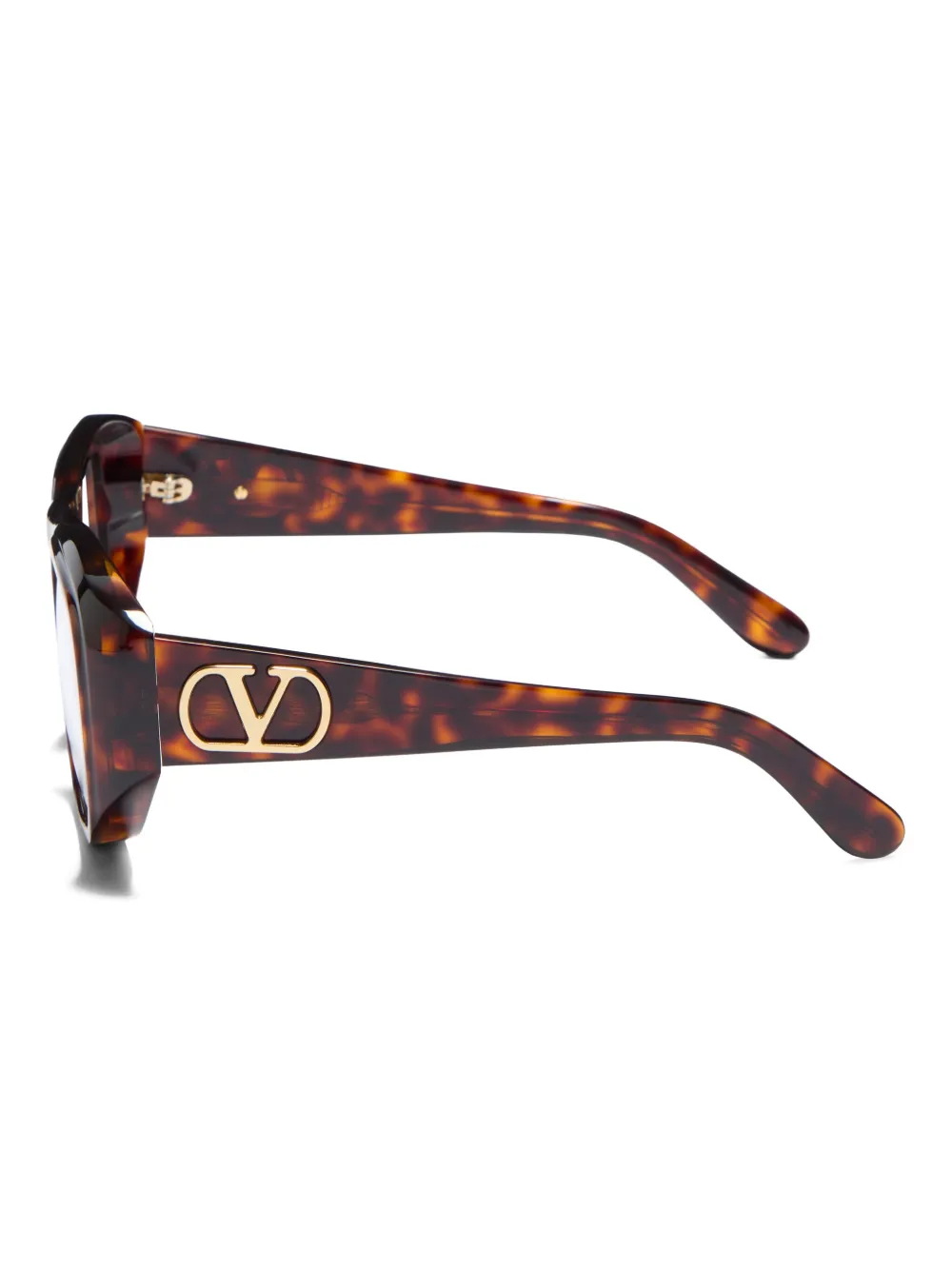 VALENTINO GARAVANI EYEWEAR VLogo Signature zonnebril met geometrisch montuur Bruin