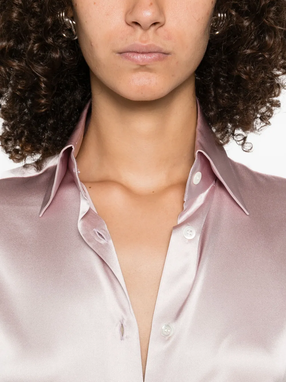 Mazzarelli Blouse van zijdemix Roze
