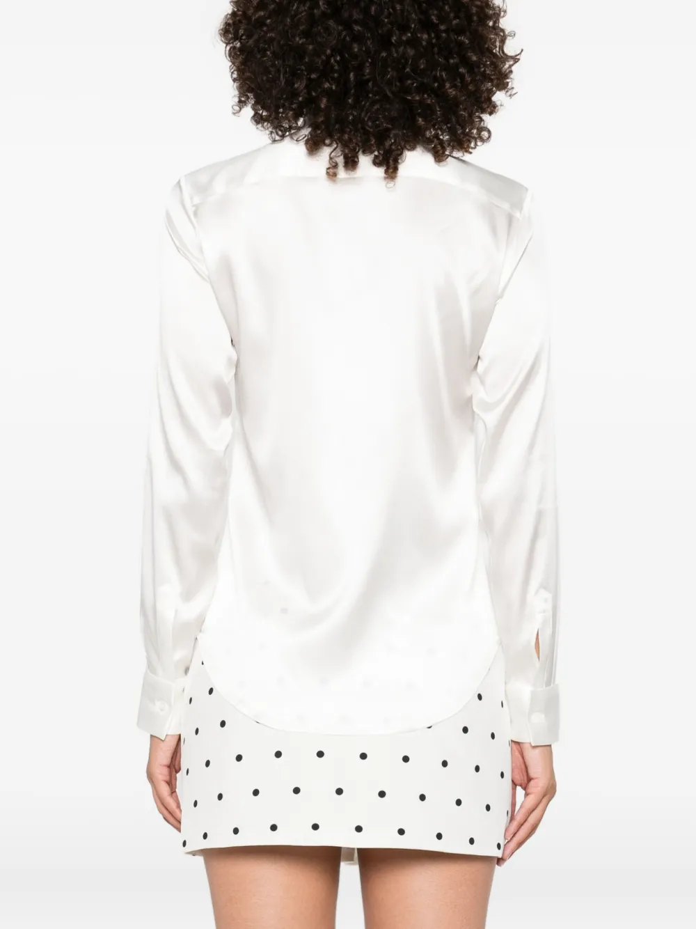 Mazzarelli Blouse van zijdemix Wit