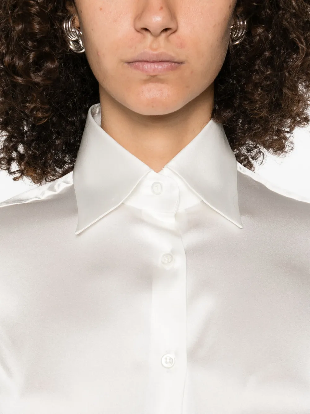 Mazzarelli Blouse van zijdemix Wit