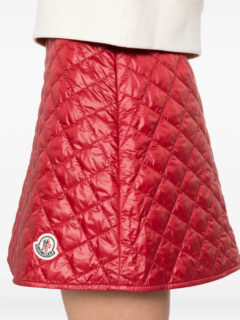 Moncler Gewatteerde mini-jurk met A-lijn Rood