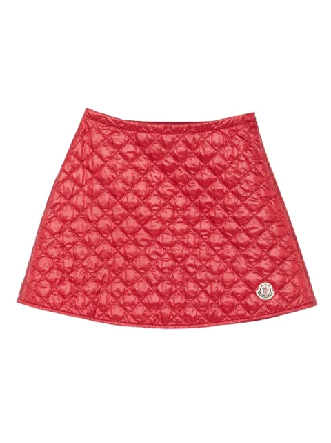 Moncler diamond-quilted mini A-line skirt