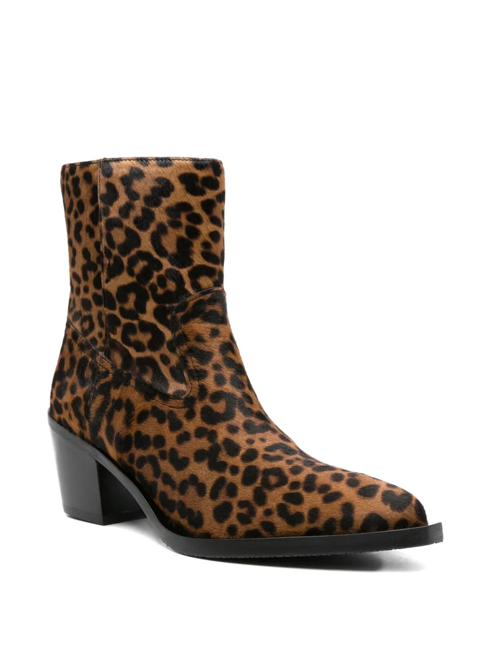 Stuart Weitzman 60mm leopard-print boots Brown
