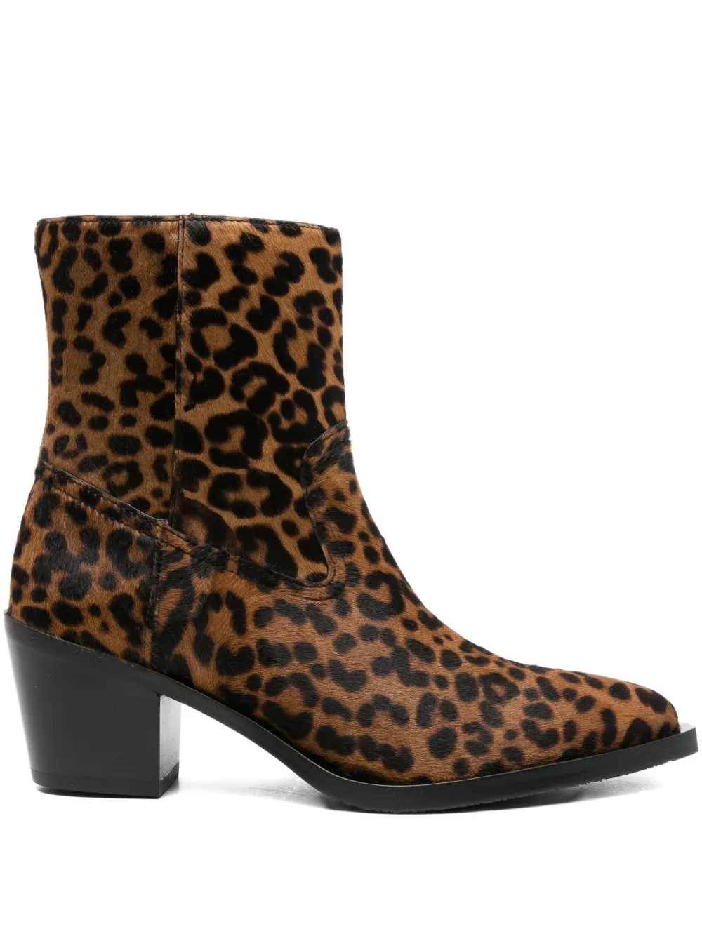 Stuart Weitzman 60mm leopard-print boots Brown
