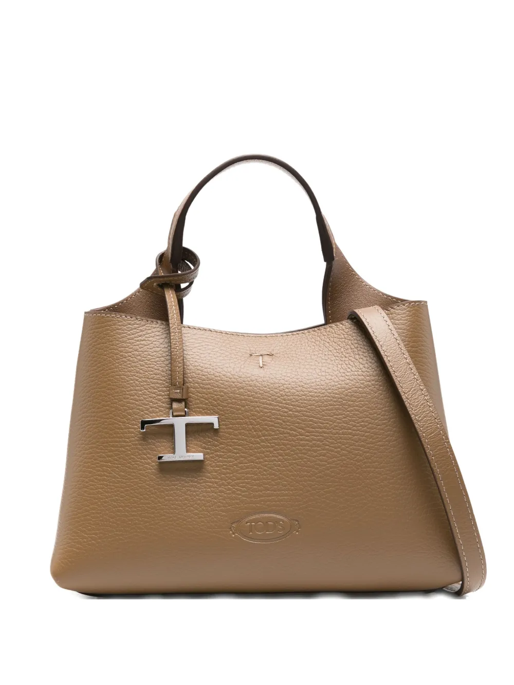 Tod's Leren shopper met T-logo Groen