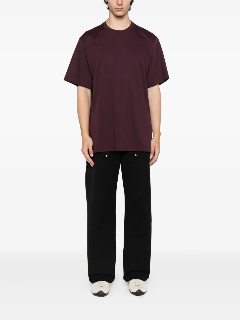 Y-3 T-shirt met ronde hals en korte mouwen Rood