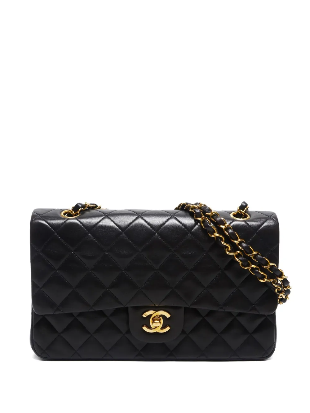 CHANEL Pre-Owned 1994-1996 ダブルフラップ ショルダーバッグ - ブラック CHANEL Pre-Owned 1994-1996 ダブルフラップ ショルダーバッグ - ブラック