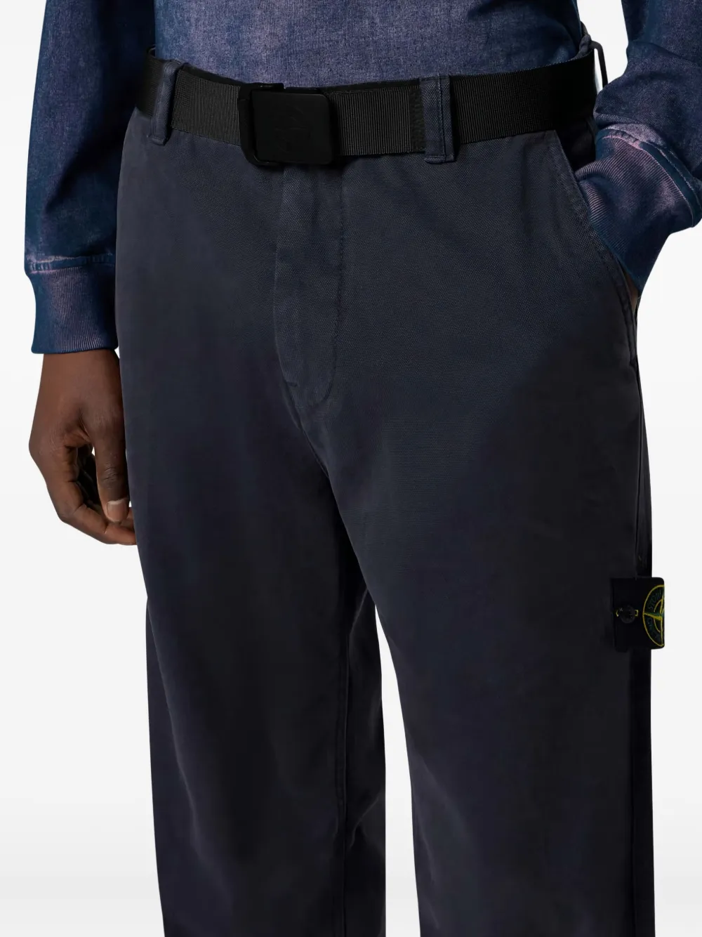 Stone Island Gespriem met Compass-logoplakkaat Zwart