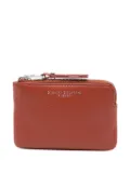 GIANNI CHIARINI grained-leather zip wallet - Red