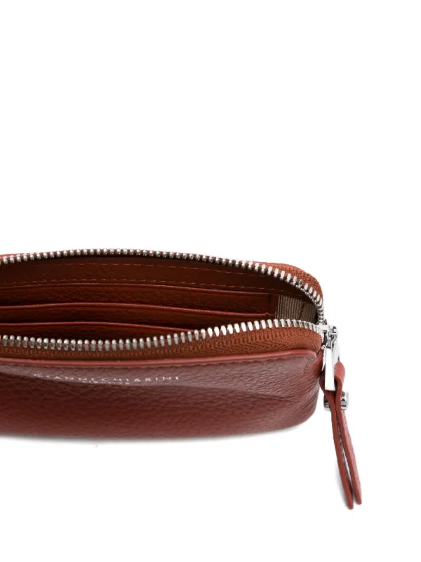 GIANNI CHIARINI Cartera De Piel Granulada Con Cremallera Rojo
