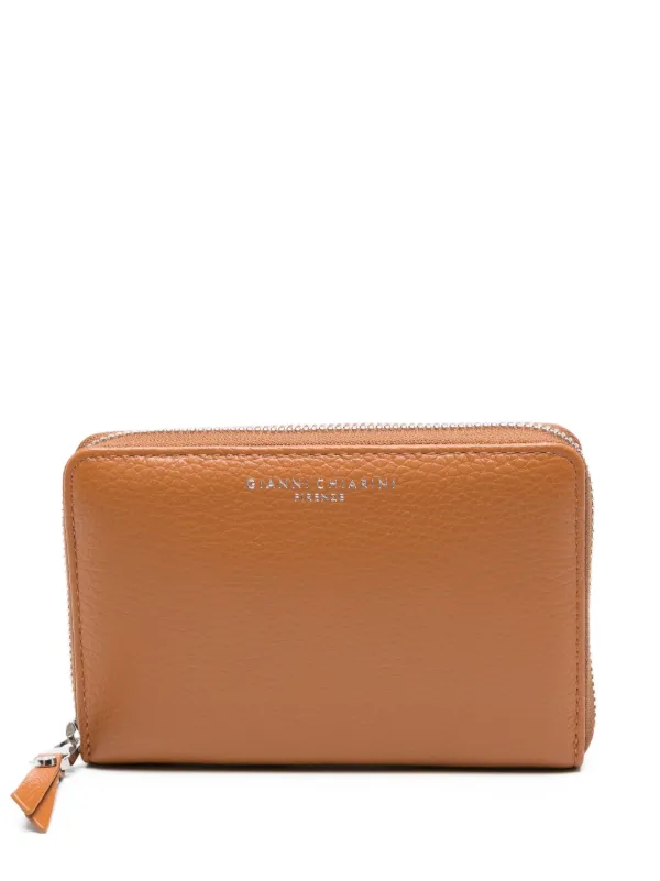 GIANNI CHIARINI Cartera De Piel Con Efecto Granulado y Cierre