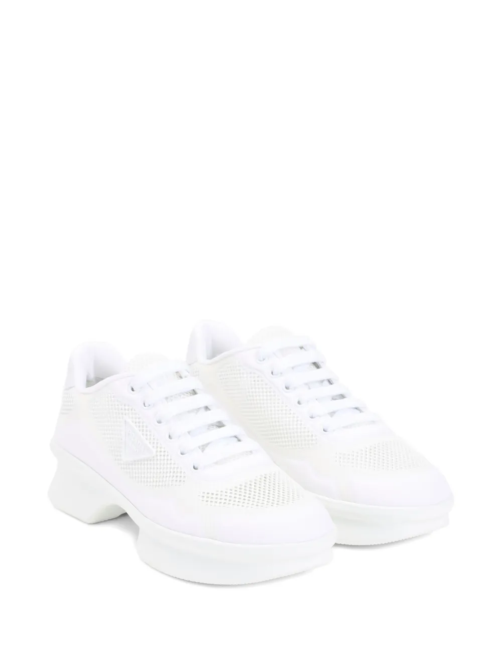 Prada Sneakers met mesh vlak - Wit