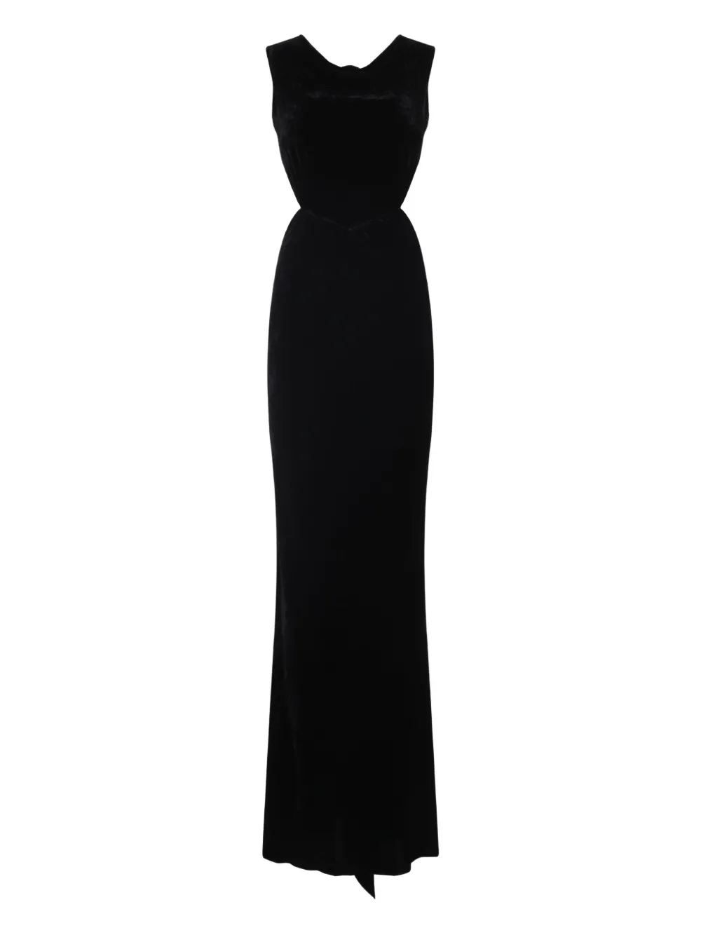 Rick Owens cut-out velvet dress Zwart