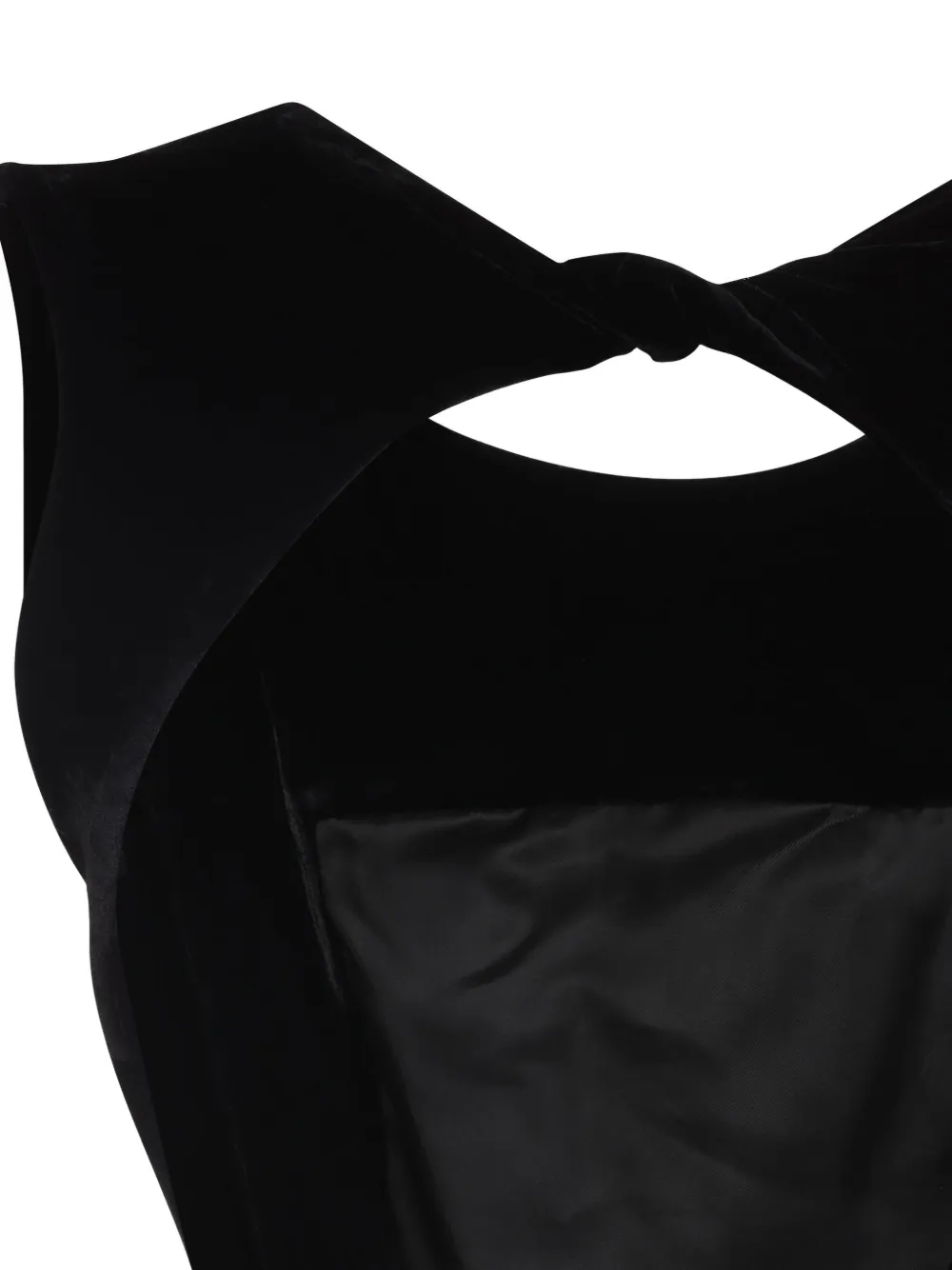 Rick Owens cut-out velvet dress Zwart