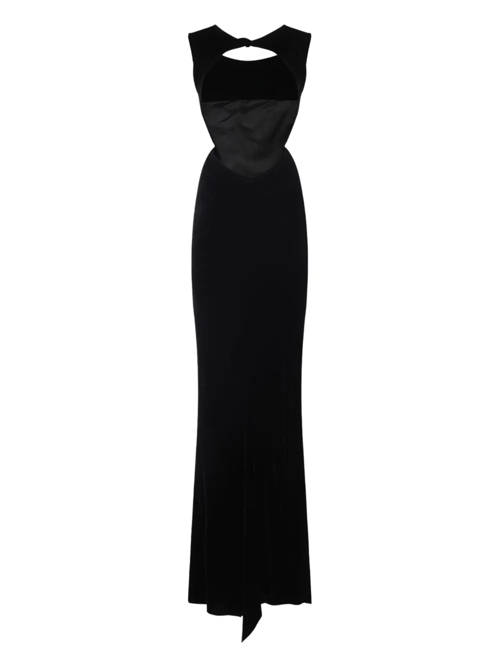 Rick Owens cut-out velvet dress Zwart