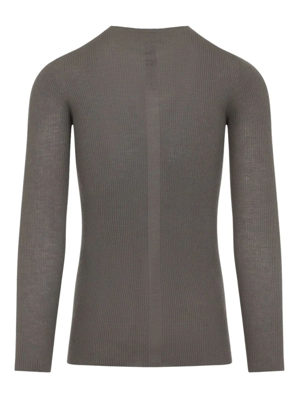 Rick Owens Ribgebreide wollen trui Grijs