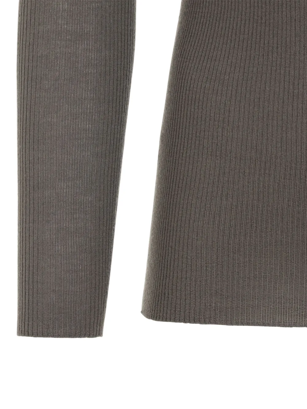 Rick Owens Ribgebreide wollen trui Grijs