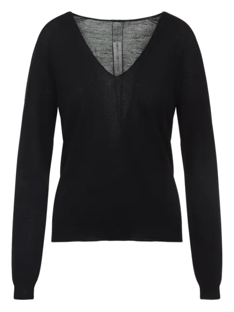 Rick Owens V-neck wool sweater 