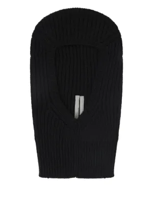 Rick Owens リブニット バラクラバ | ブラック | FARFETCH JP