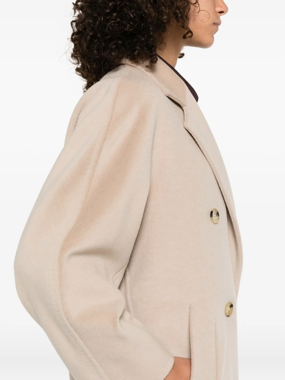 Max Mara double-breasted coat Beige