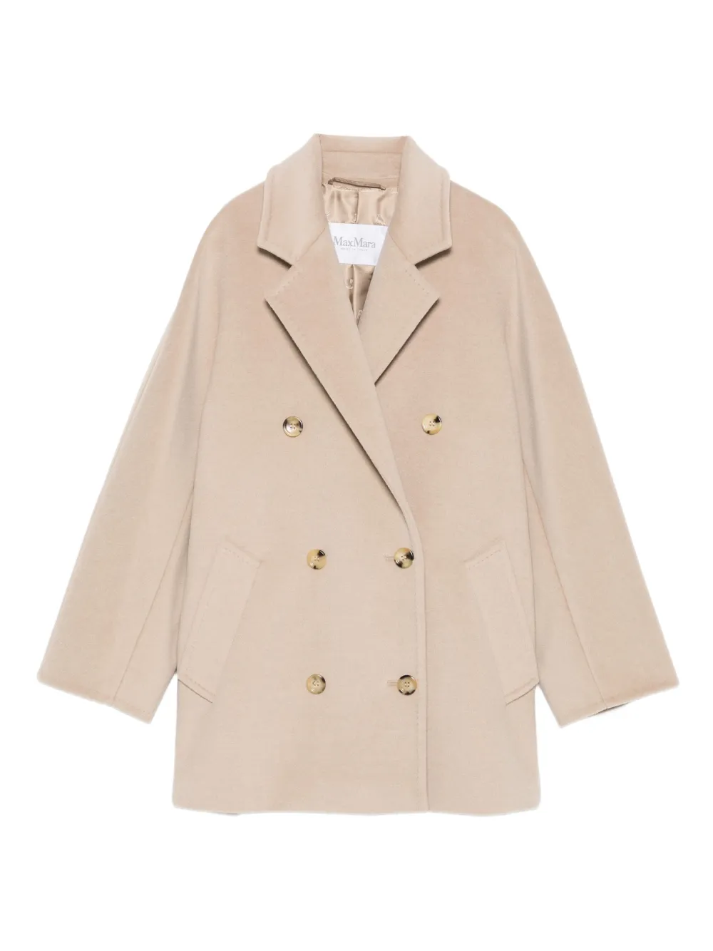 Max Mara double-breasted coat Beige