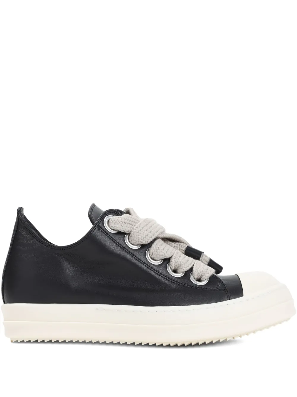 Rick Owens Jumbolace leather sneakers Zwart