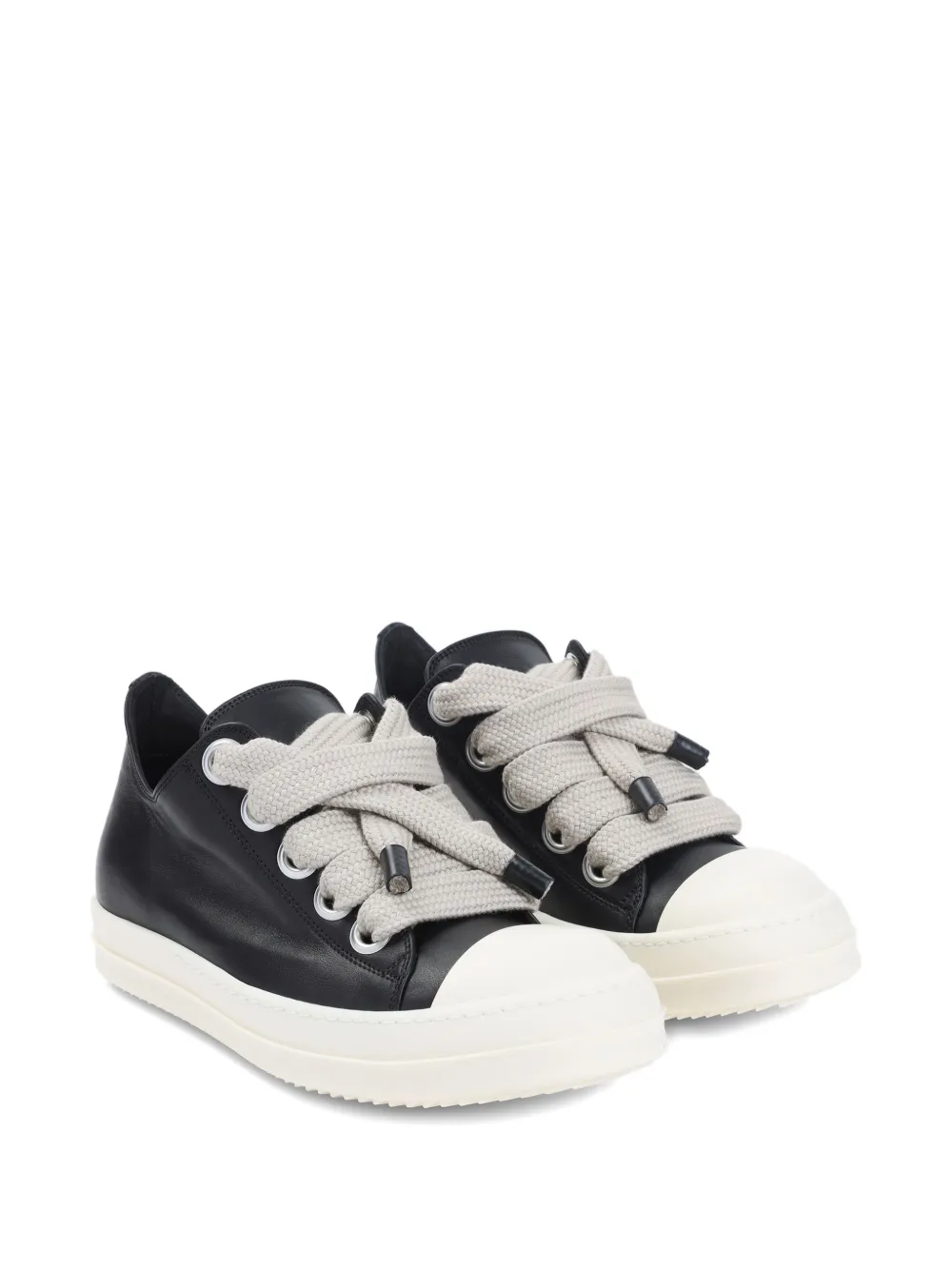 Rick Owens Jumbolace leather sneakers Zwart