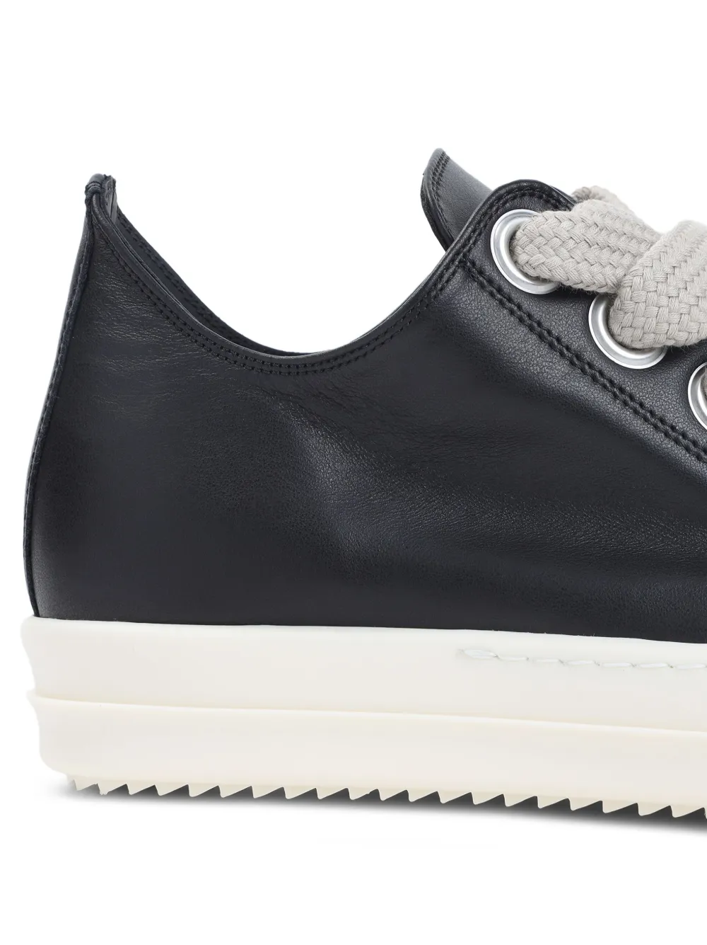 Rick Owens Jumbolace leather sneakers Zwart