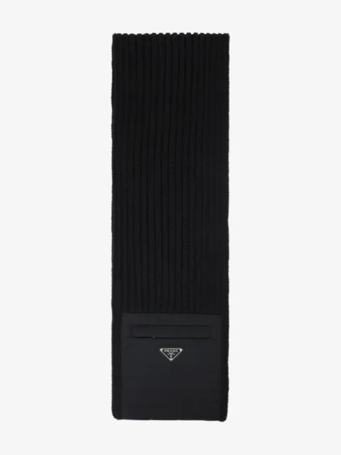 Prada ribbed pocket scarf