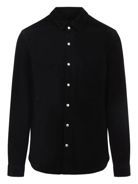Rick Owens button-fastening suede shirt