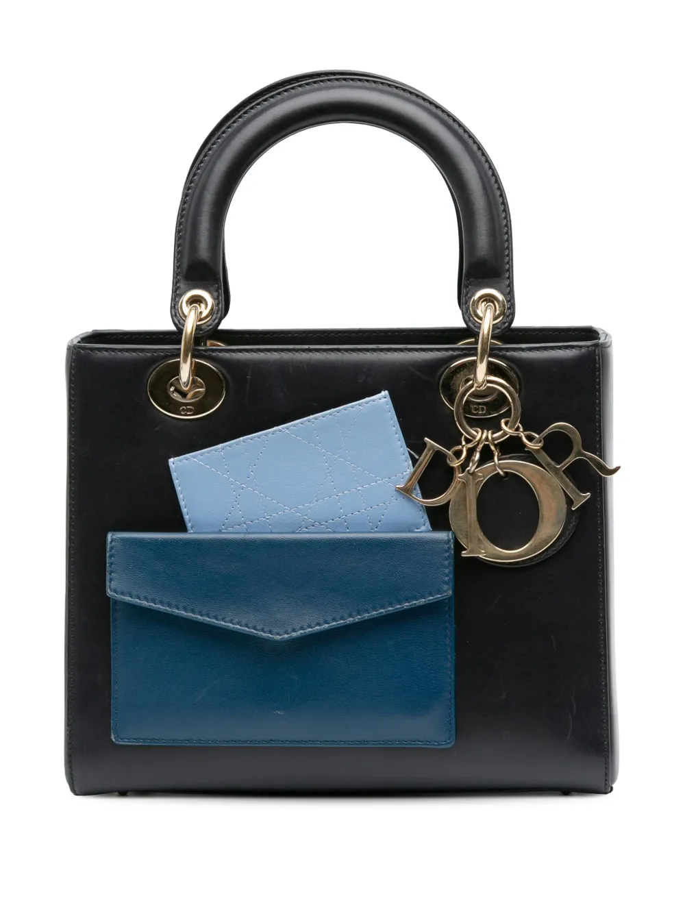 Christian Dior Pre-Owned 2014 Medium Calfskin Pockets Lady Dior Christian Dior Pre-Owned 2014 Medium Calfskin Pockets Lady Dior