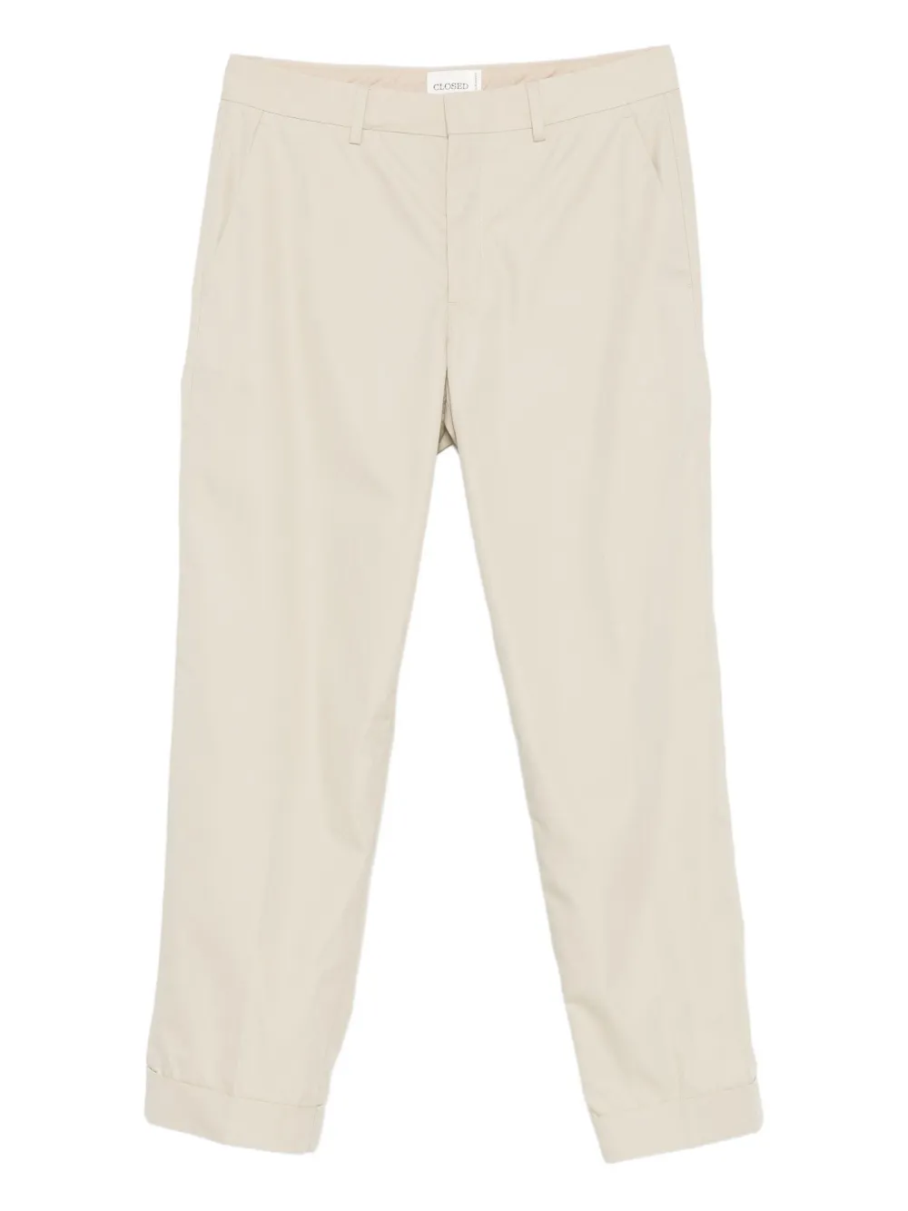 Closed cuffed trousers Beige