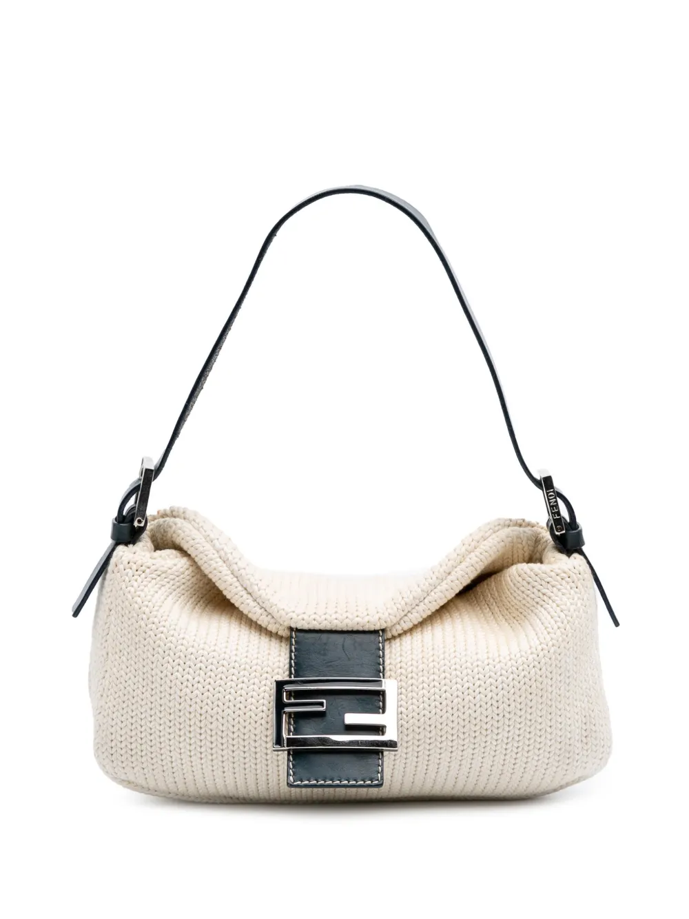 Fendi Pre-Owned 2000-2010 Knitted Wool Double Flap shoulder bag - ブラウン Fendi Pre-Owned 2000-2010 Knitted Wool Double Flap shoulder bag - ブラウン