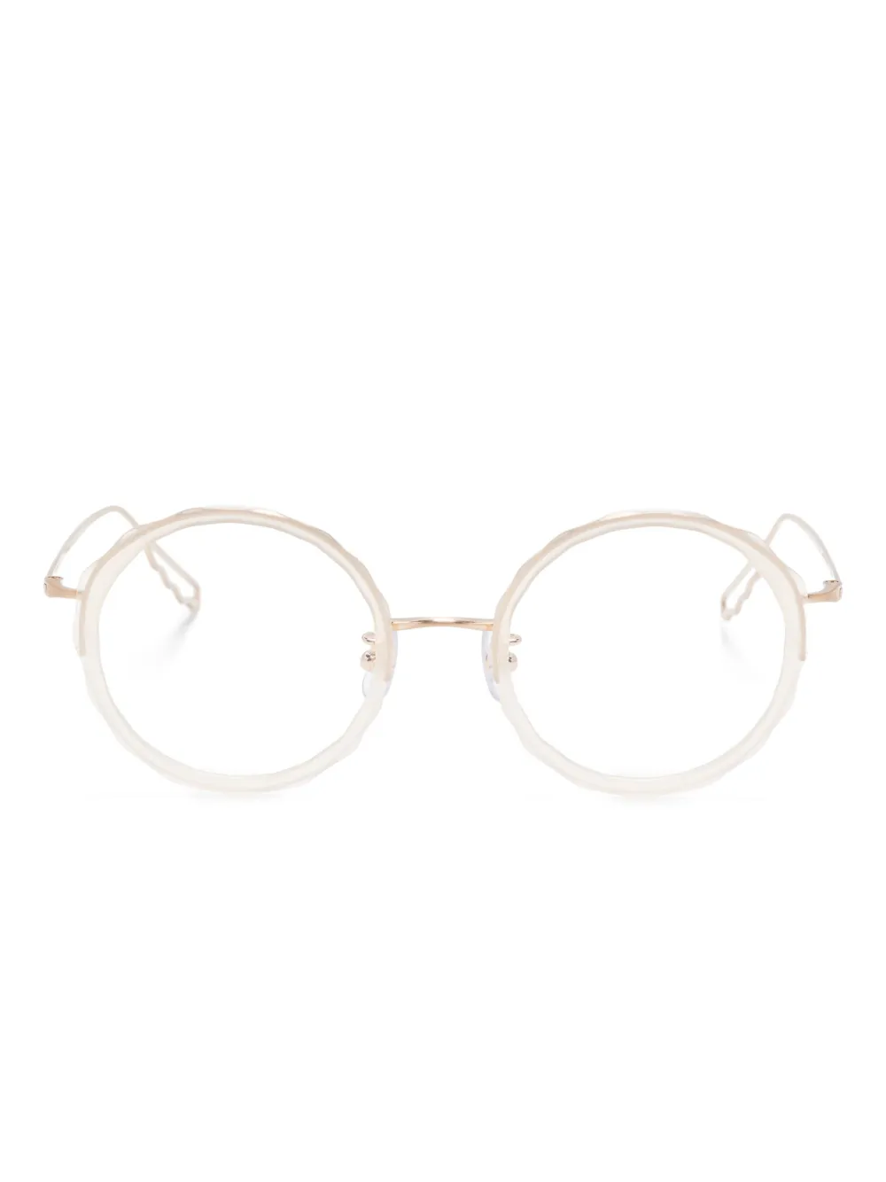 Megane and Me round-frame glasses - ゴールドトーン Megane and Me round-frame glasses - ゴールドトーン