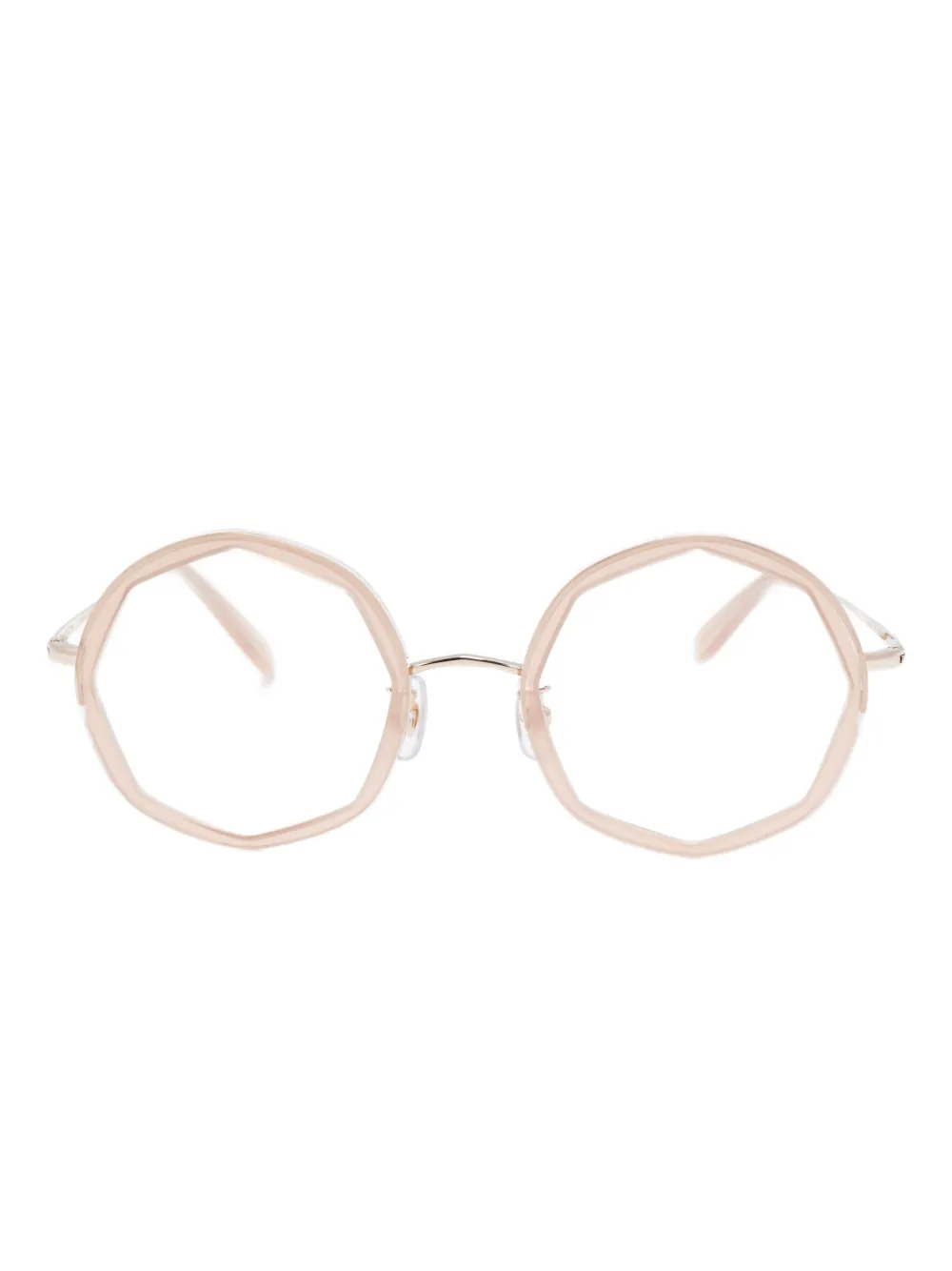 Megane and Me geometric-frame glasses - ピンク Megane and Me geometric-frame glasses - ピンク