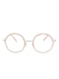 Megane and Me geometric-frame glasses - Pink