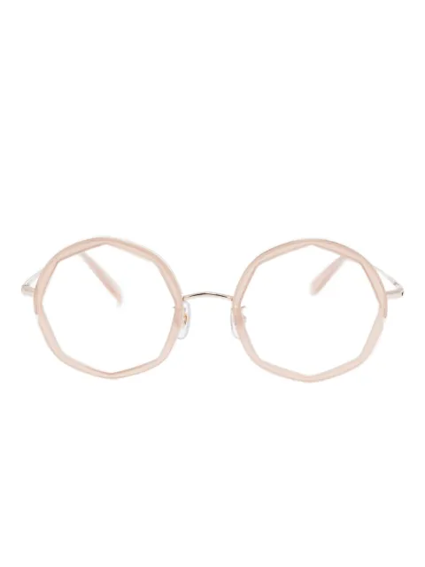 Megane and Me geometric-frame glasses