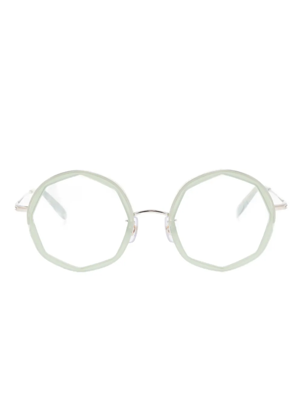 Megane and Me geometric-frame glasses - グリーン Megane and Me geometric-frame glasses - グリーン
