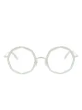 Megane and Me geometric-frame glasses - Green