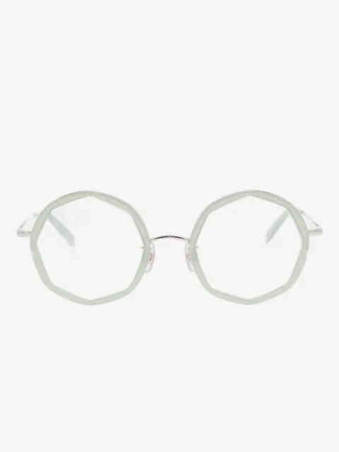 Megane and Me geometric-frame glasses